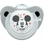 Nuk Mickey Силиконовая ортодонтическая пустышка для 0-6 месяцев: цены и характеристики