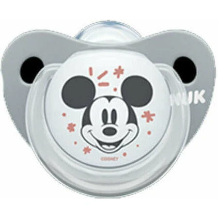 Nuk Mickey Силиконовая ортодонтическая пустышка для 0-6 месяцев: цены и характеристики