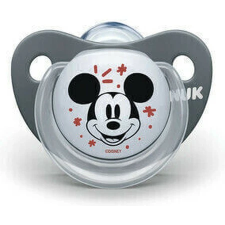 Nuk Mickey Силиконовая ортодонтическая пустышка для 0-6 месяцев: цены и характеристики