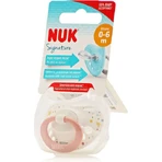 Пустышка Nuk Signature силиконовая ортодонтическая - белая/сомон для 0-6 месяцев: цены и характеристики