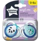 Tommee Tippee Anytime Силиконовые ортодонтические пустышки Панда - Аква для 0-6 месяцев 2шт