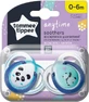 Tommee Tippee Anytime Силиконовые ортодонтические пустышки Панда - Аква для 0-6 месяцев 2шт