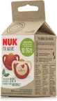 Nuk Nature Ортодонтическая пустышка из натуральной ортодонтической резины - красная для 18-36 месяцев 2шт