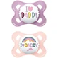 Пустушка ортодонтична силіконова I Love Daddy - Mov-Somon для мами і тата 2-6 місяців 2шт