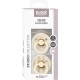 Пустушки Bibs Colour Studio Collection Пустушки Bibs Colour Studio Collection Гумові прорізувачі слонова кістка/ваніль від 0+ місяців 2шт