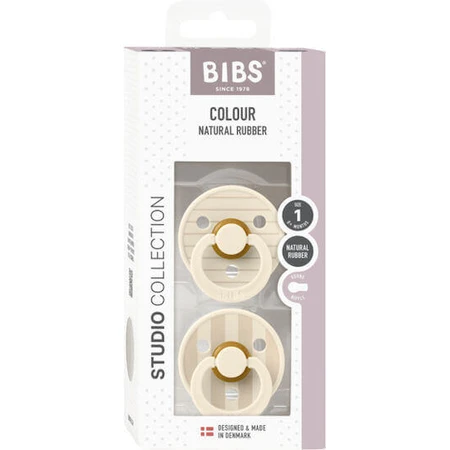 Пустушки Bibs Colour Studio Collection Пустушки Bibs Colour Studio Collection Гумові прорізувачі слонова кістка/ваніль від 0+ місяців 2шт: ціни та характеристики