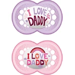 Mam 265S I Love Daddy Силіконові ортодонтичні пустушки - рожевий бузок для 16+ місяців 2шт: ціни та характеристики