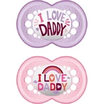 Mam 265S I Love Daddy Силіконові ортодонтичні пустушки - рожевий бузок для 16+ місяців 2шт: ціни та характеристики