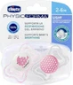 Chicco Ортодонтическая силиконовая пустышка Птичка - розовый-альбом для 2-6 месяцев 2шт