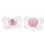 Chicco Ортодонтическая силиконовая пустышка Птичка - розовый-альбом для 2-6 месяцев 2шт: цены и характеристики