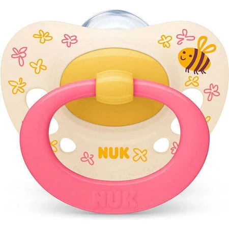 Ортодонтична силіконова пустушка Nuk Signature Silicon Signature - жовта для 18-36 місяців: ціни та характеристики