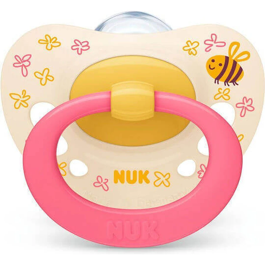 Ортодонтична силіконова пустушка Nuk Signature Silicon Signature - жовта для 18-36 місяців: ціни та характеристики