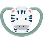Силіконова ортодонтична пустушка Nuk Space з чохлом Zebra - зелена для 18-36 місяців: ціни та характеристики