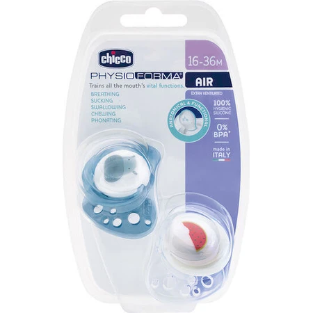 Chicco Physioforma Повітряна силіконова пустушка BEJ - GRI для 16-36 місяців 2шт: ціни та характеристики