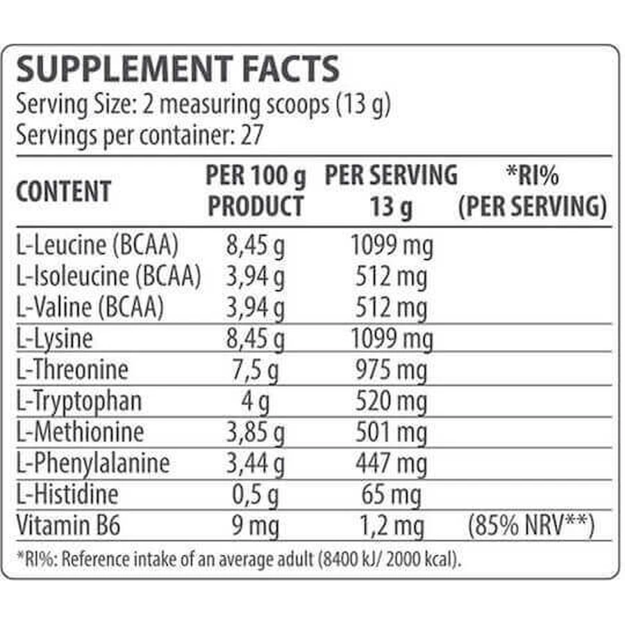 Dorian Yates Hit EAA Amino Acid Complex 360gr Cola: цены и характеристики