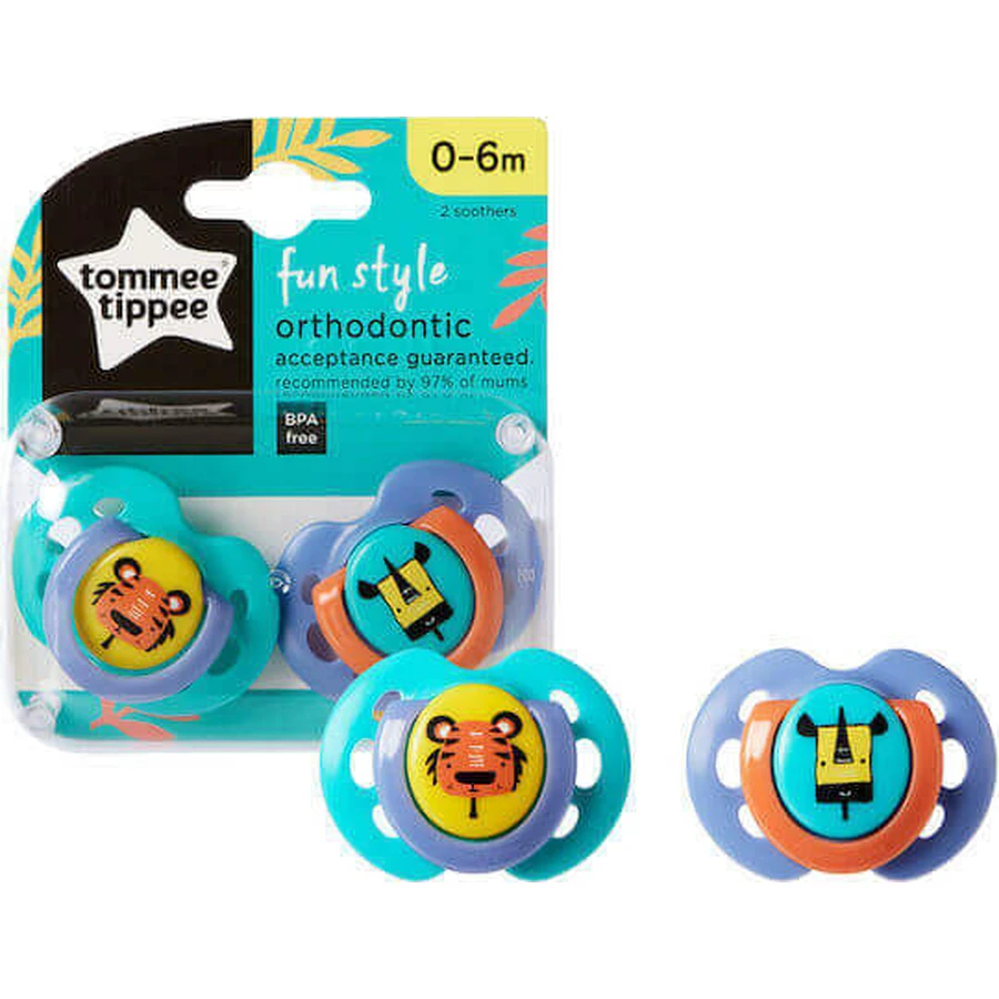 Tommee Tippee Силіконові ортодонтичні пустушки 0-6 місяців 2шт: ціни та характеристики