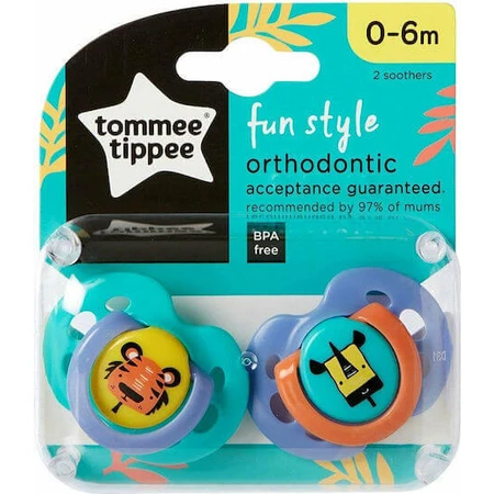Tommee Tippee Силіконові ортодонтичні пустушки 0-6 місяців 2шт: ціни та характеристики