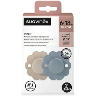 Пустышка силиконовая Suavinex Sx Pro - Cloud Wonder & Lac для 6-18 месяцев 2шт