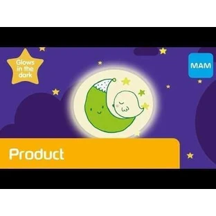 Силиконовые ортодонтические пустышки Mam Night - Mov-Roz для 16+ месяцев 2шт