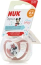 Nuk Space Minnie Силиконовая ортодонтическая пустышка с чехлом Бежевая для 0-6 месяцев