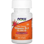 Now Foods Витамин D-3 для поддержки иммунитета и здоровья яиц 10000iu 240 софтгелей: цены и характеристики