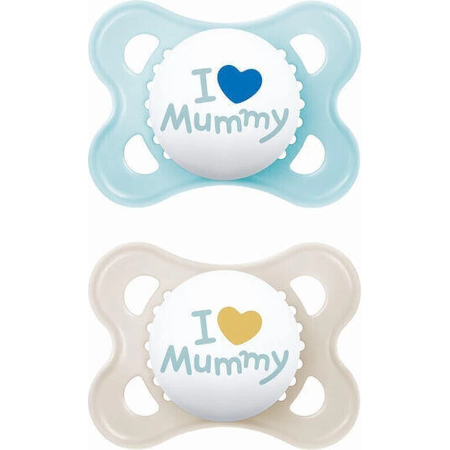 Mam Силіконова ортодонтична пустушка I Love Mummy - Н/Д для 2-6 місяців 2шт: ціни та характеристики