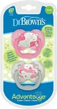 Пустышка Dr. Brown's Silicone Soothers Зайка / Звезда - серый / розовый для 0-6 месяцев 2шт