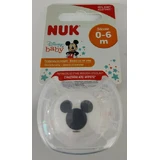 Nuk Mickey Silicon Mangekyu силиконовая ортодонтическая пустышка для 0-6 месяцев