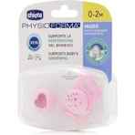 Chicco Пустышка силиконовая Physio Пустышка Physio Shape Micro Cardula Pink-Diaphanous для 0-2 месяцев 2шт: цены и характеристики