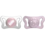 Chicco Пустышка силиконовая Physio Пустышка Physio Shape Micro Cardula Pink-Diaphanous для 0-2 месяцев 2шт: цены и характеристики