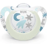 Пустышка Nuk Star силиконовая ортодонтическая с чехлом белая для 0-6 месяцев