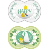 Mam Hello Hello Spring 153S Пустышка силиконовая ортодонтическая для 6-16 месяцев 2шт