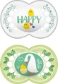 Mam Hello Hello Spring 153S Пустышка силиконовая ортодонтическая для 6-16 месяцев 2шт