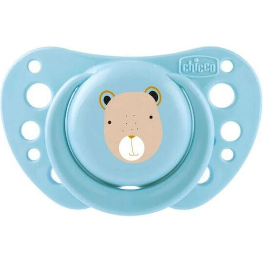Chicco Air Shape силиконовая пустышка Growl - Beige/B Cerulean Blue для 0-6 месяцев 2шт 2шт: цены и характеристики