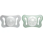 Chicco Physioforma Мікро силіконові пустушки сірі/зелені для 0-2 місяців 2шт: ціни та характеристики