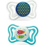 Пустышка Chicco Physioforma Light Silicone Soothers Dot/Point - White/Blue для 16-36 месяцев 2шт 2шт