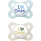 Mum Original Ортодонтические силиконовые пустышки I Love Daddy - Blue - 2-6 месяцев 2шт