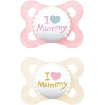 Mam Силиконовая ортодонтическая пустышка I Love Mummy - Mov-Roz для 2-6 месяцев 2шт: цены и характеристики