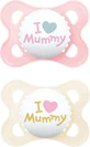 Mam Силиконовая ортодонтическая пустышка I Love Mummy - Mov-Roz для 2-6 месяцев 2шт