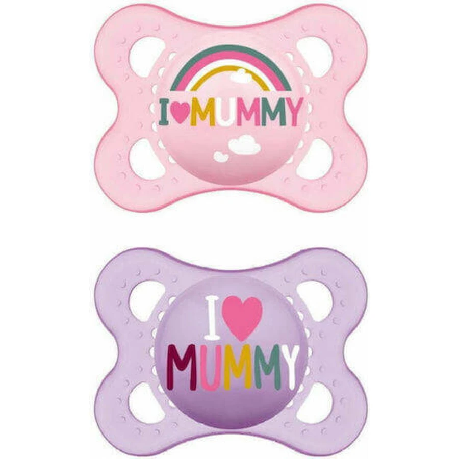 Mam Силиконовая ортодонтическая пустышка I Love Mummy - Mov-Roz для 2-6 месяцев 2шт: цены и характеристики