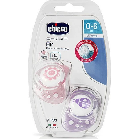Chicco Ортодонтические пустышки силиконовые бежевые для 0-6 месяцев 2шт: цены и характеристики