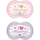 Mam Original Mummy I Love Mummy Силиконовая ортодонтическая мумия - Розово-Мовый для 6-16 месяцев 2шт