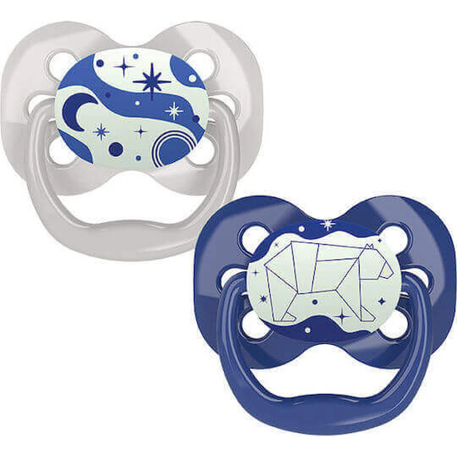 Пустышка Dr. Brown's Silicone Soothers с мешочком Мишка - голубая для 0-6 месяцев 2шт: цены и характеристики