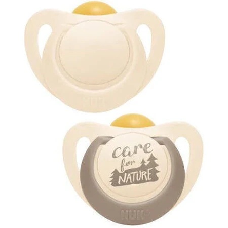 Nuk Care for Nature Гумові ортодонтичні пустушки - бежеві для 6-18 місяців 2шт: ціни та характеристики
