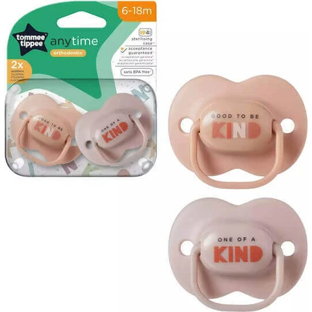 Tommee Tippee Anytime Soothers Силіконові пустушки Tommee Tippee Anytime Soothers бежево-зелені для 6-18 місяців 2шт: ціни та характеристики