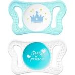 Chicco 75121-21 Силіконова ортодонтична пустушка з мішечком Маленький Принц - синя для 0-2 місяців 2шт: ціни та характеристики