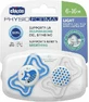 Chicco Physio Forma Light Пустышка силиконовая Fox Stars - голубой/альб для 6-16 месяцев 2шт 2шт