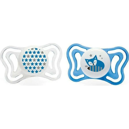 Chicco Physio Forma Light Пустышка силиконовая Fox Stars - голубой/альб для 6-16 месяцев 2шт 2шт: цены и характеристики