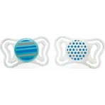 Chicco Силиконовая ортодонтическая пустышка с чехлом Lines/Stars - Blue-Alb для 6-16 месяцев: цены и характеристики