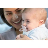 Chicco 01809-01 Силиконовая ортодонтическая пустышка с чехлом Прозрачная для 6-16 месяцев